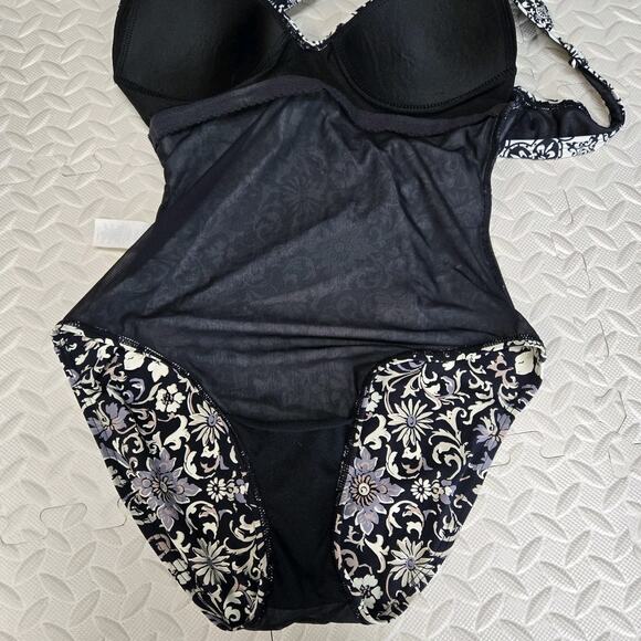 Sundance Swimsuit Womens Small Nera One Piece Black White Floral Bohemian Boho - Picture 10 of 10